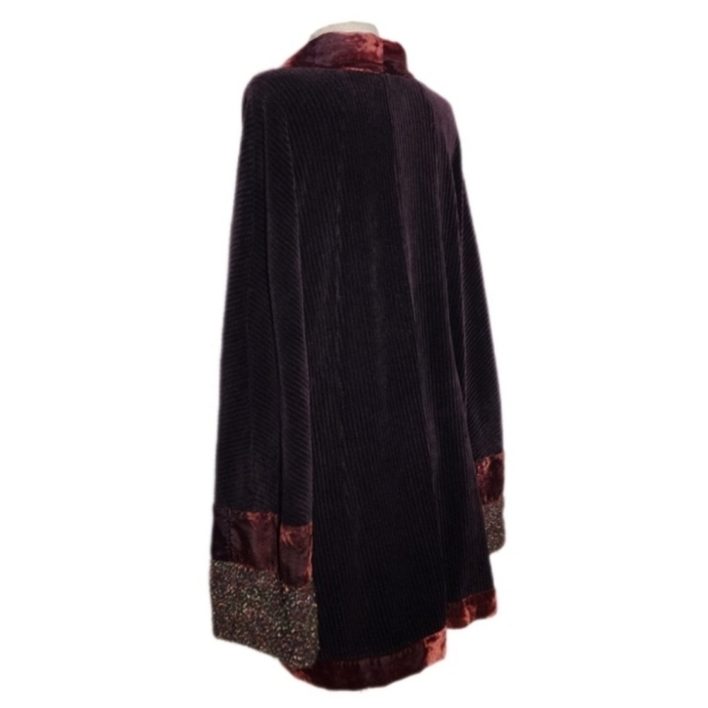Inner Designs Coat Vintage Opera 1980s Chocolate Brown Size XL - Picture 5 of 15